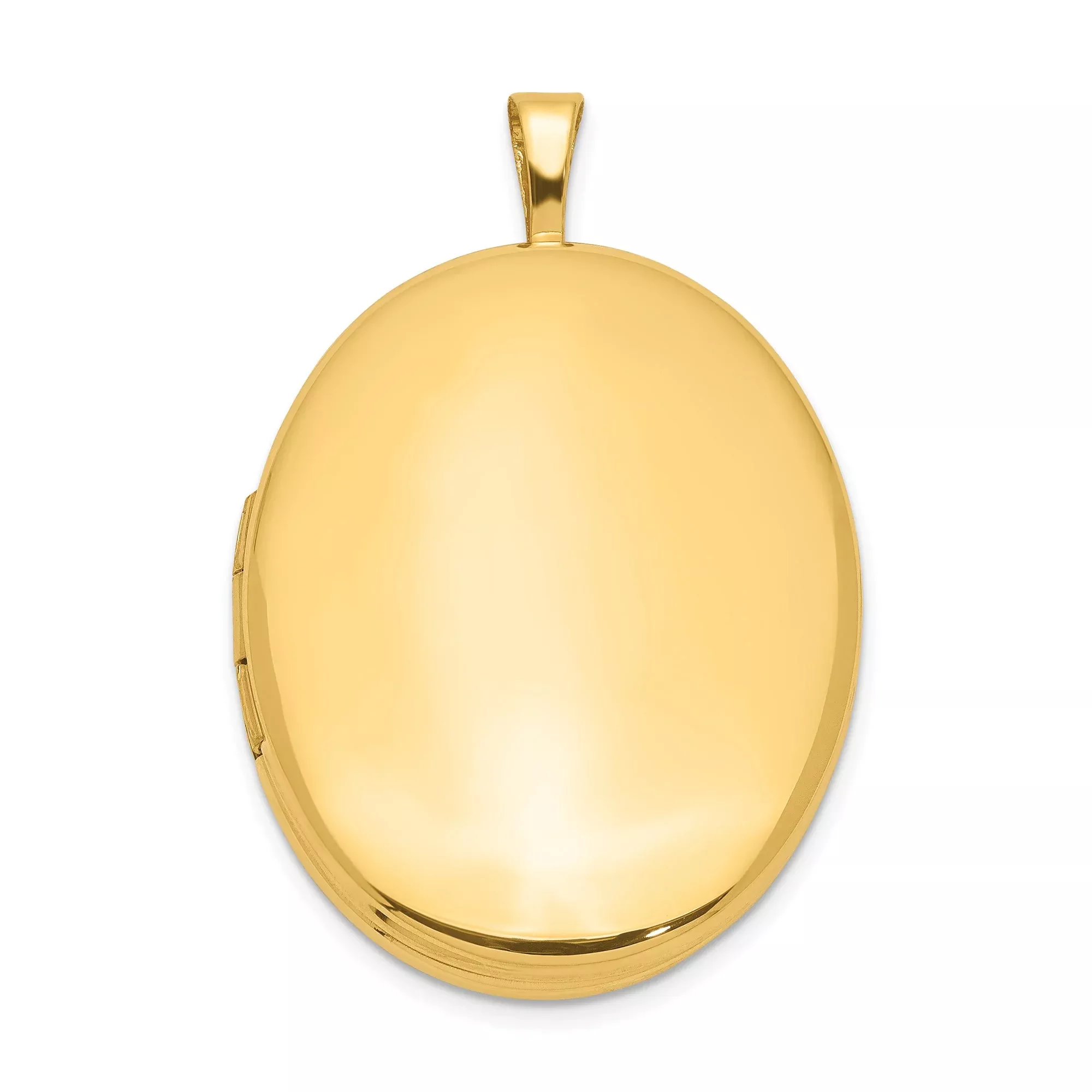 1/20 Gold Filled 26mm 2 Frame Oval Locket Charm Pendant in RealYellow Gold