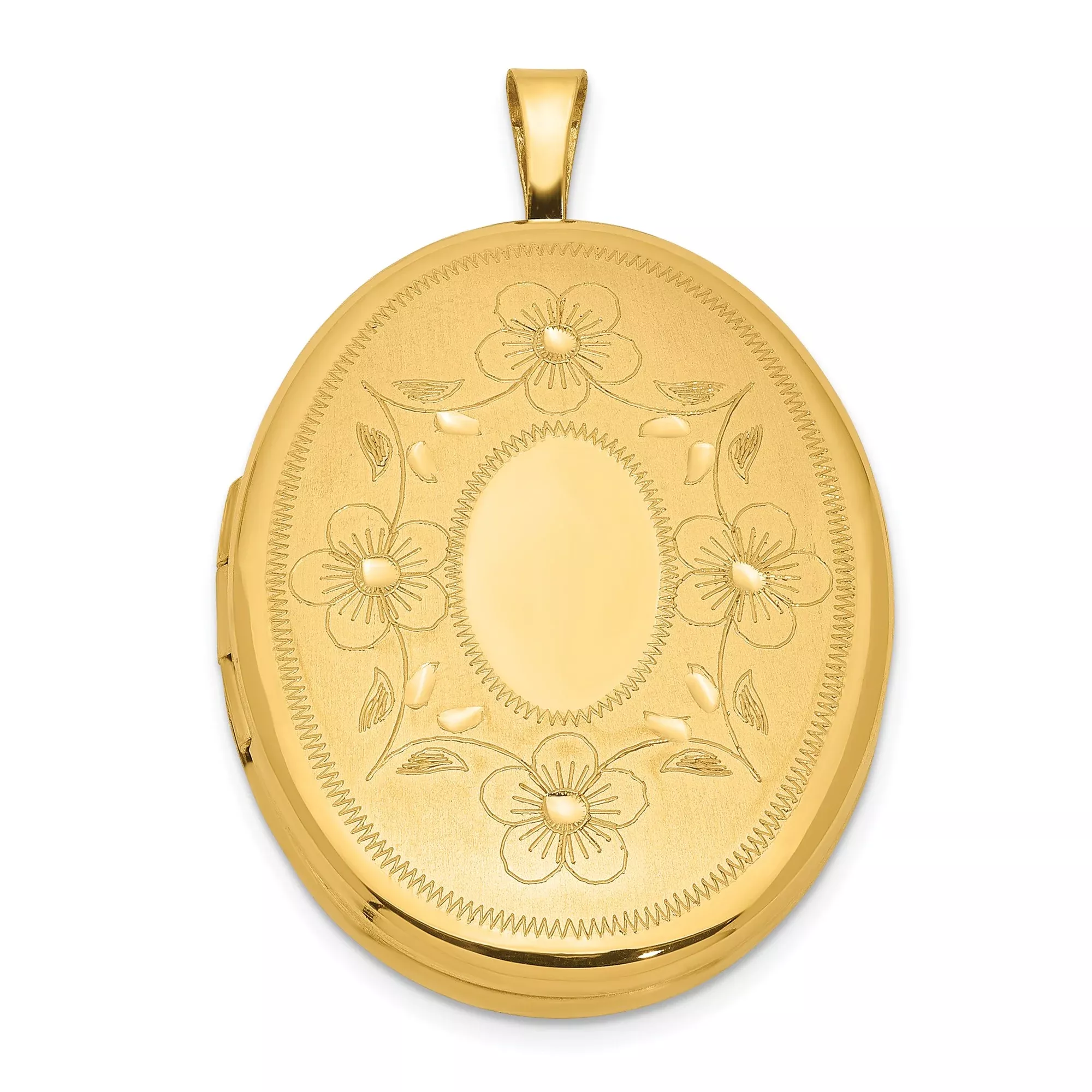 1/20 Gold Filled 26mm Oval Locket Charm Pendant in RealYellow Gold