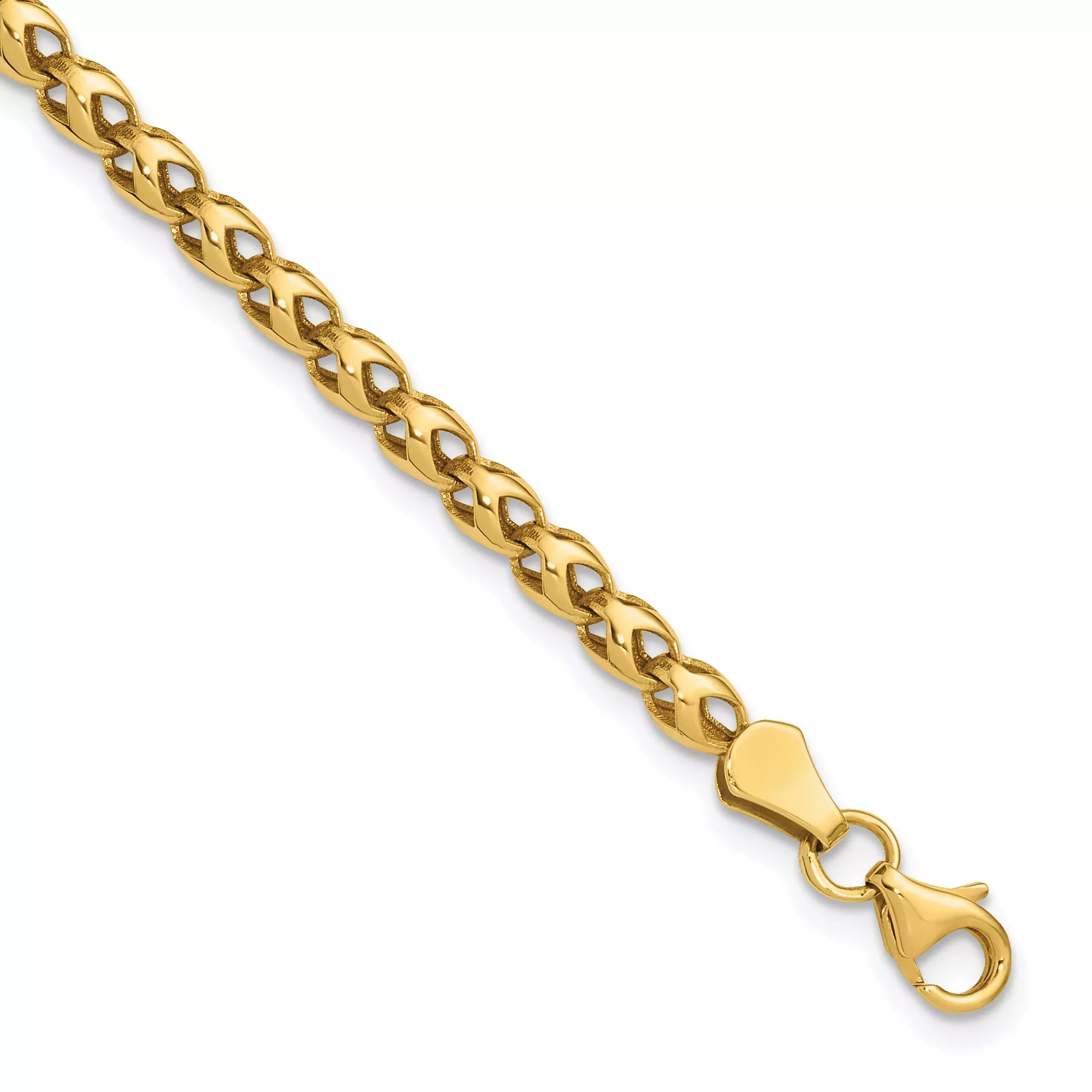 10K Polished Fancy Bracelet