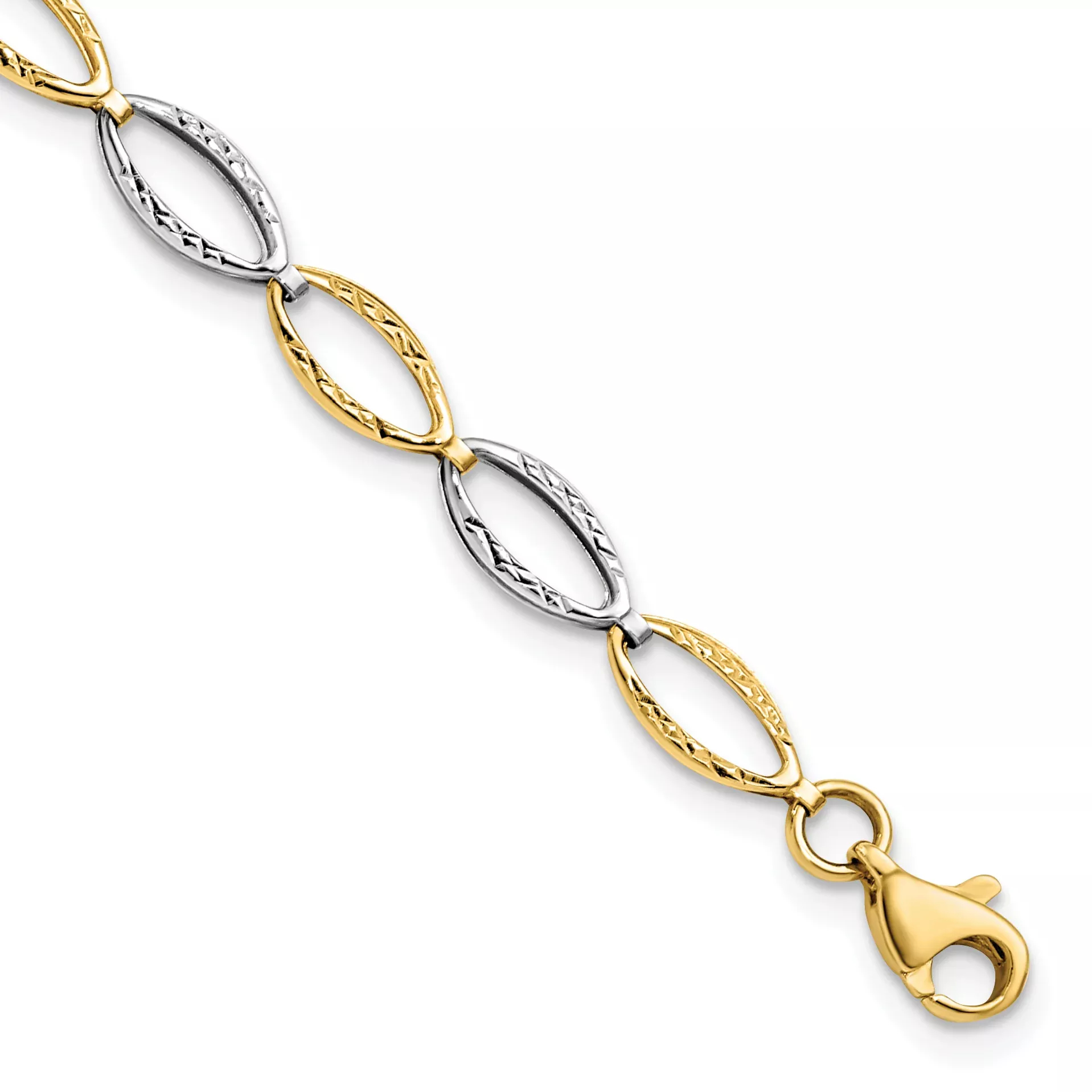 10K Two-tone D/C Bracelet