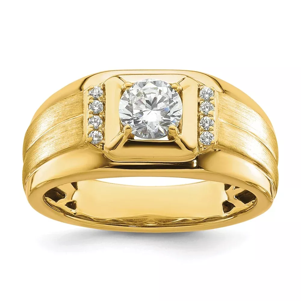 10k Yellow Gold 7/8 Ct. Lab Grown Diamond VS/SI+ G+ Men's Ring
