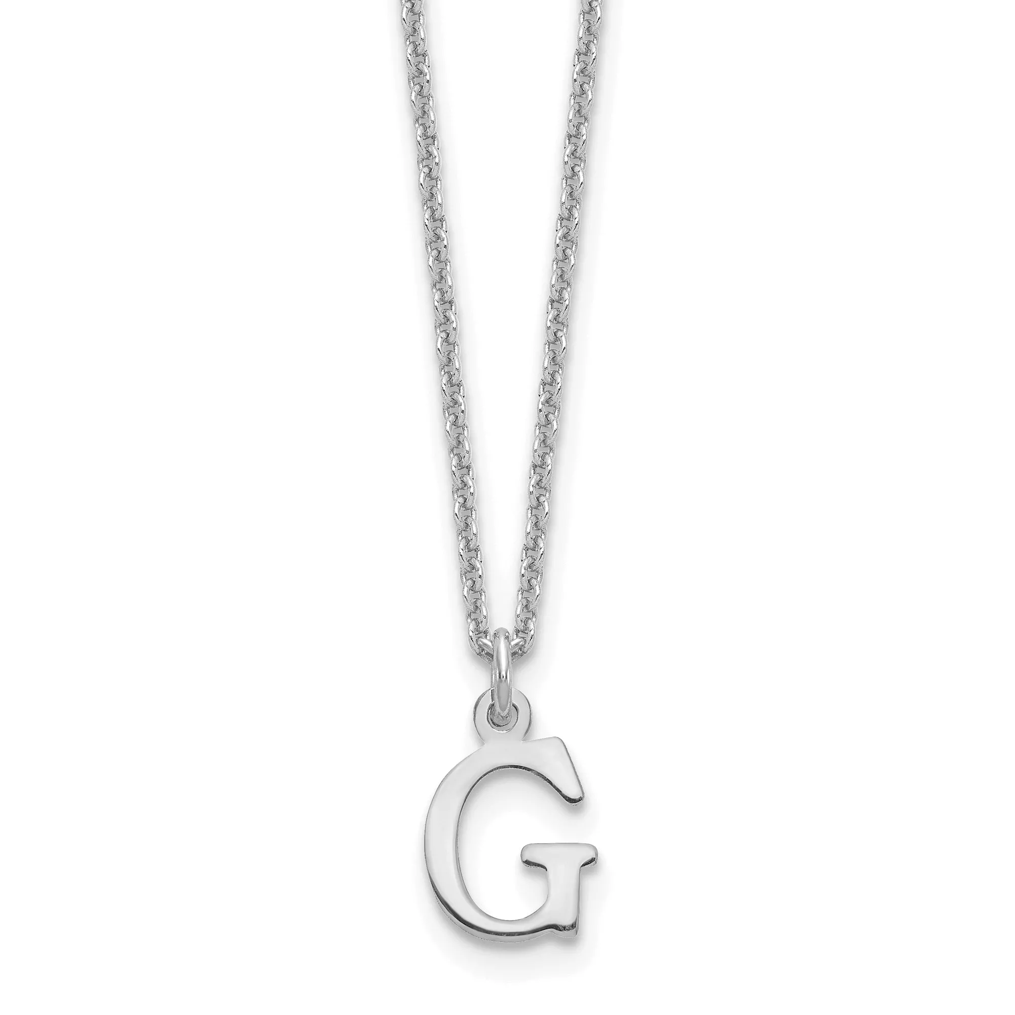 10KW Cutout Letter G Initial Necklace