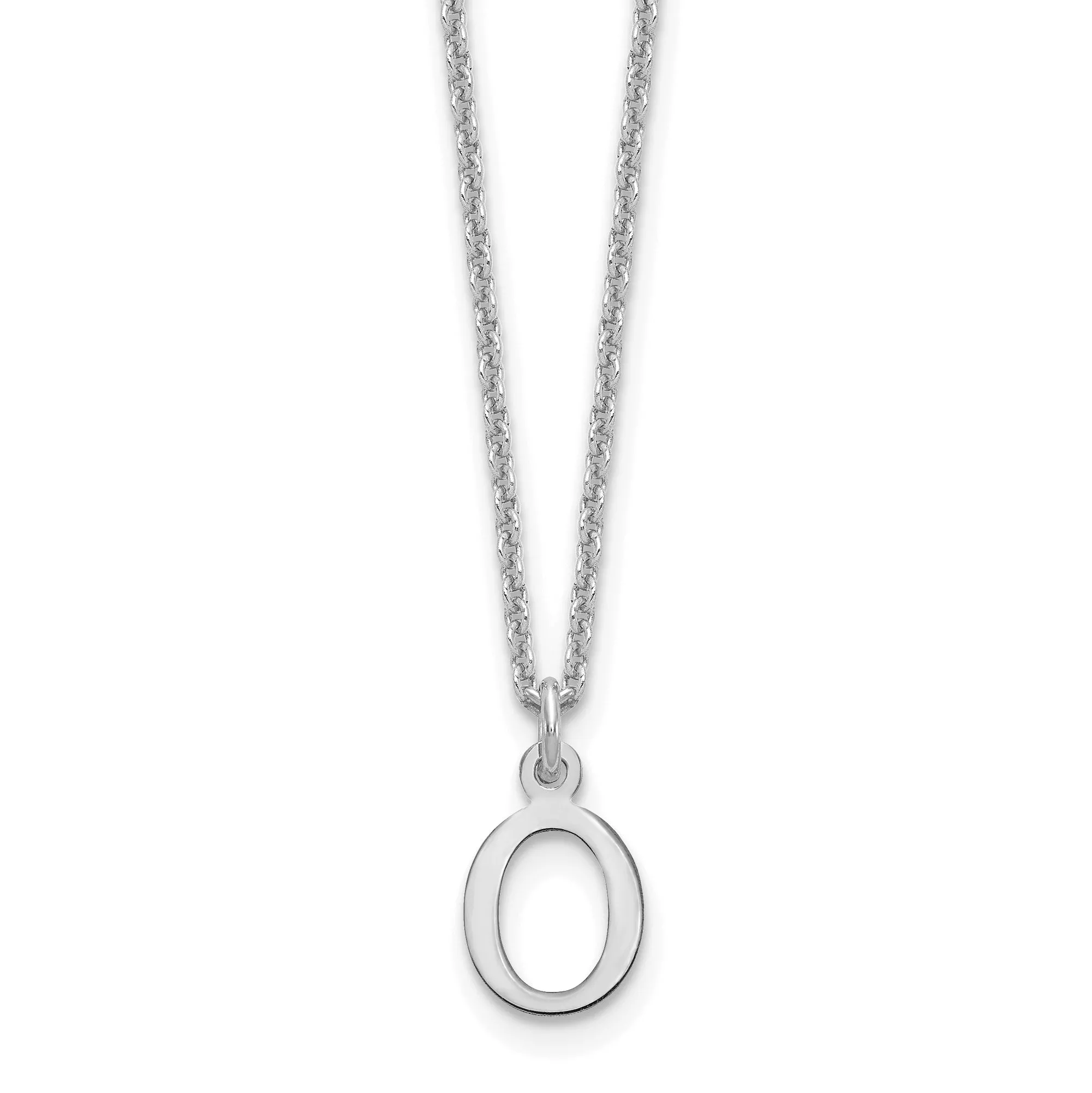 10KW Cutout Letter O Initial Necklace