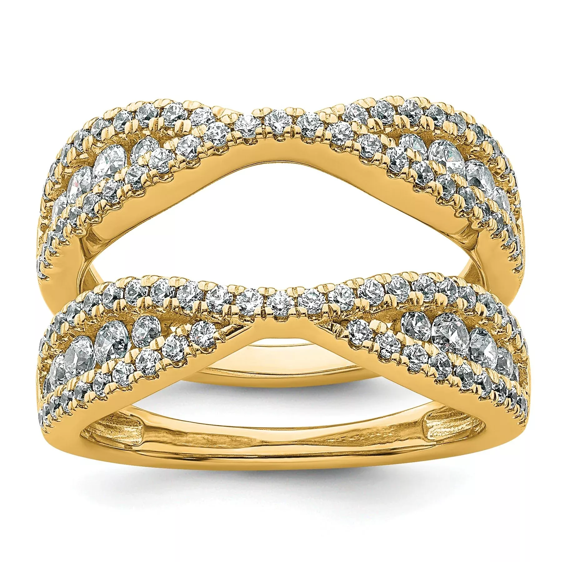 14k 1 1/6 carat Lab Grown Diamond VS+ F+ Complete Ring Guard
