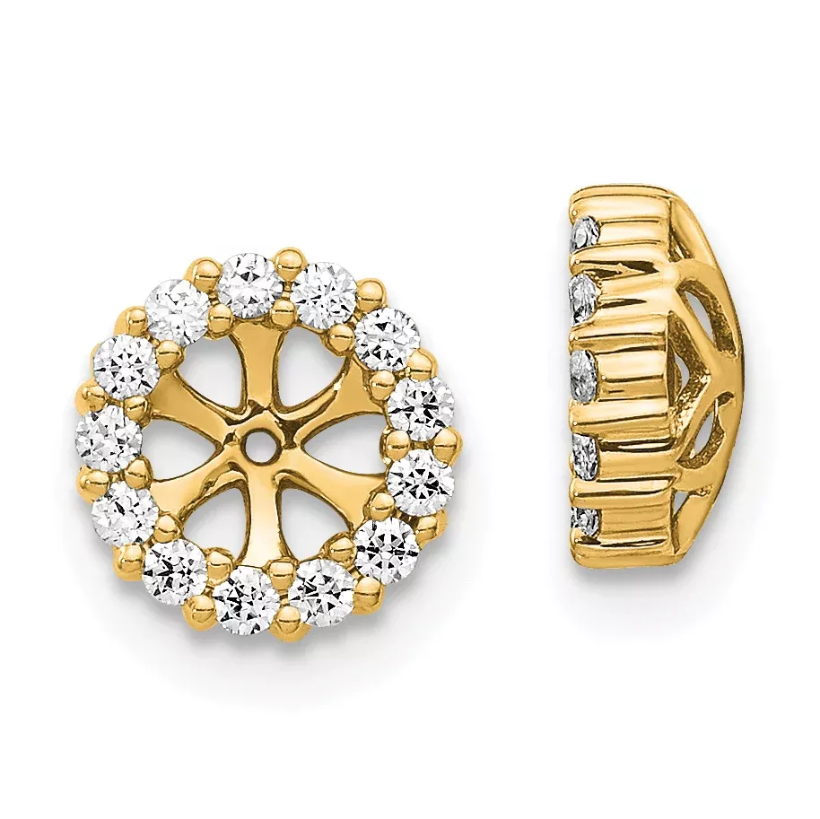 14k 1/4 carat Lab Grown Diamond VS/SI+ G+ for 4.25 mm Earring Jacket
