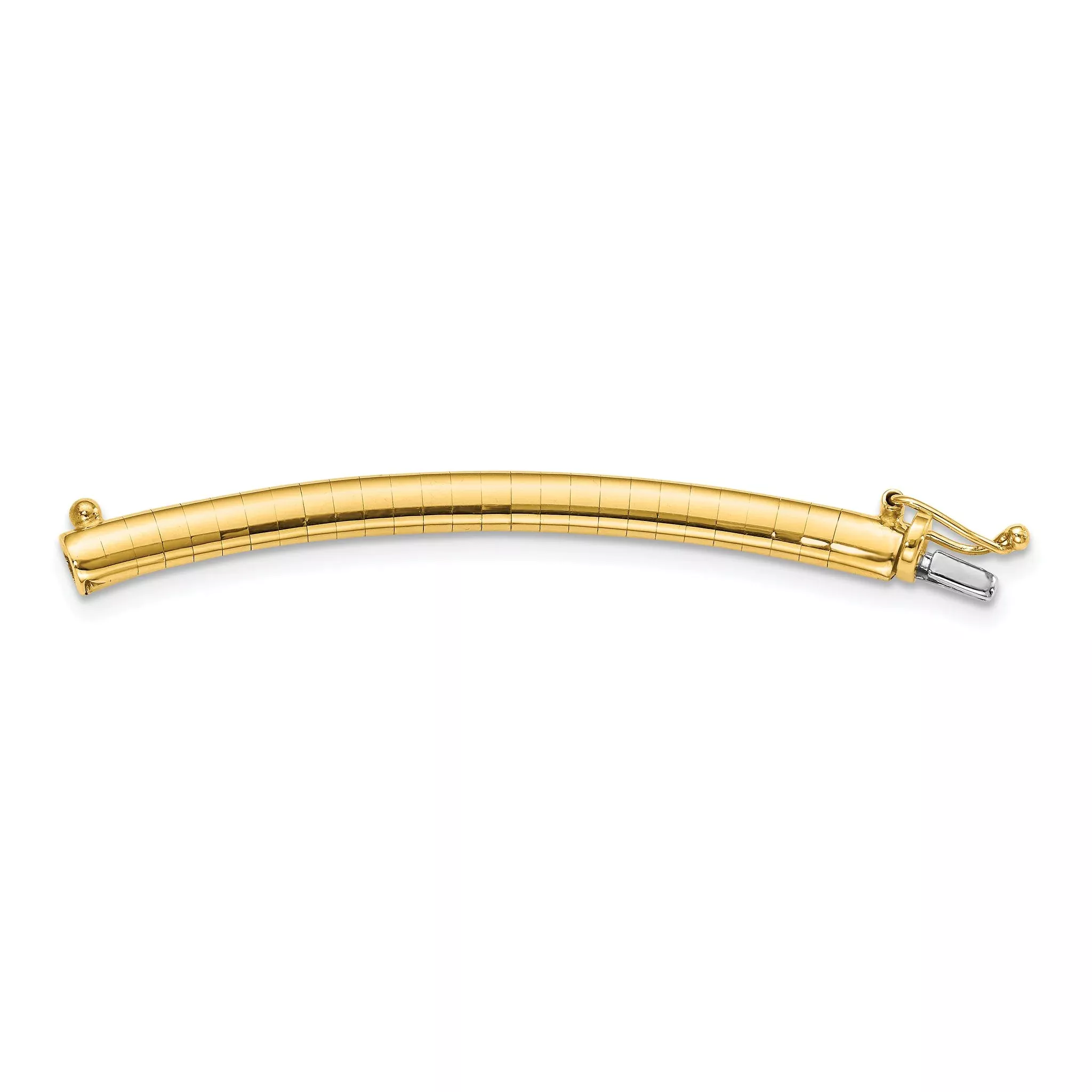 14k 4mm Lightweight Domed Omega 2 inch Extender for Necklace