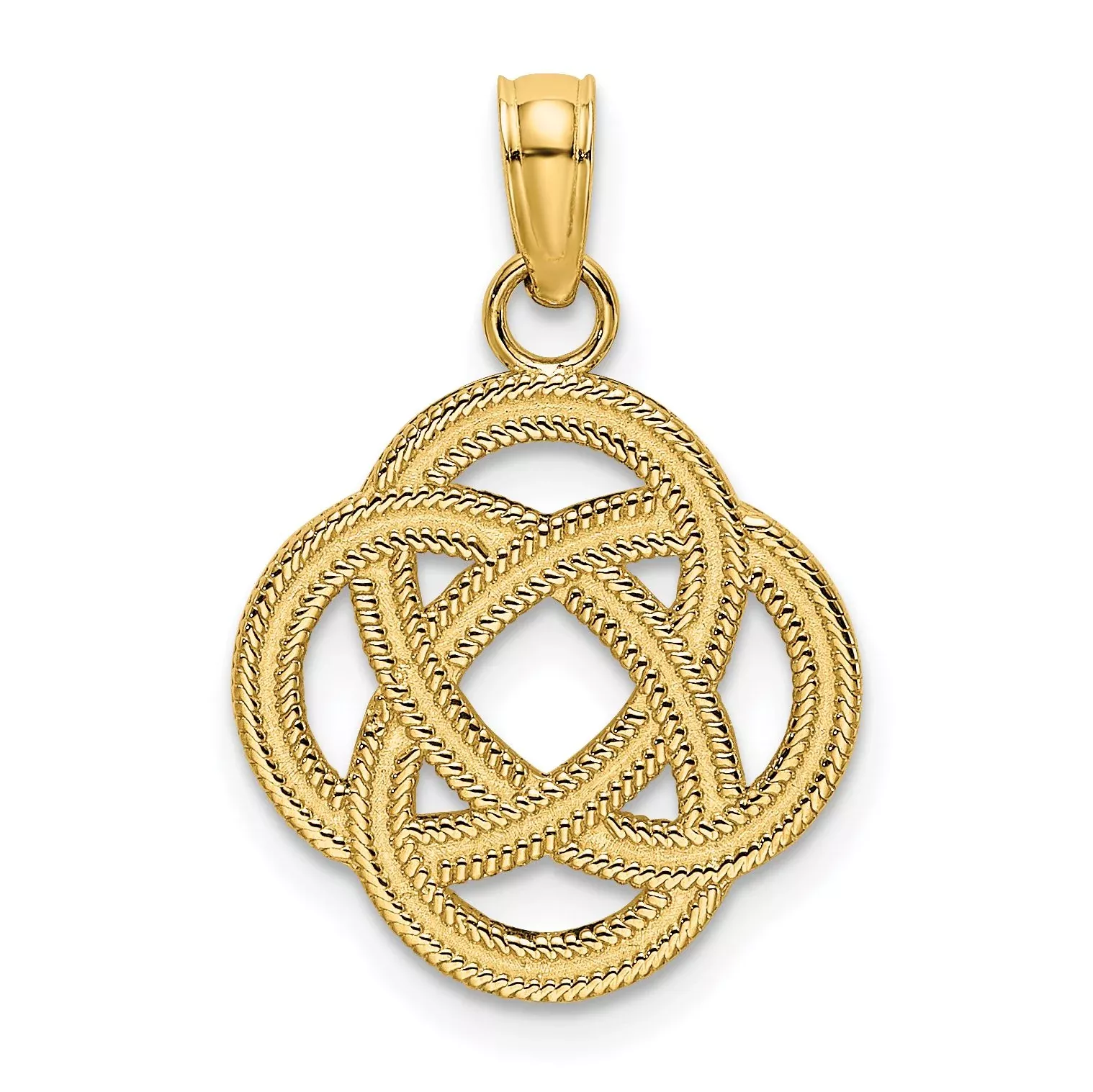 14K Small Celtic Eternity Knot Circle Charm