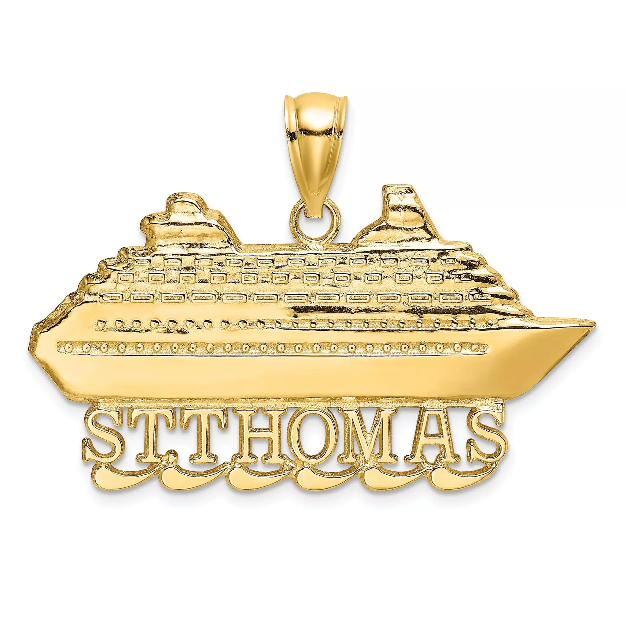 14K ST. THOMAS Cruise Ship Charm