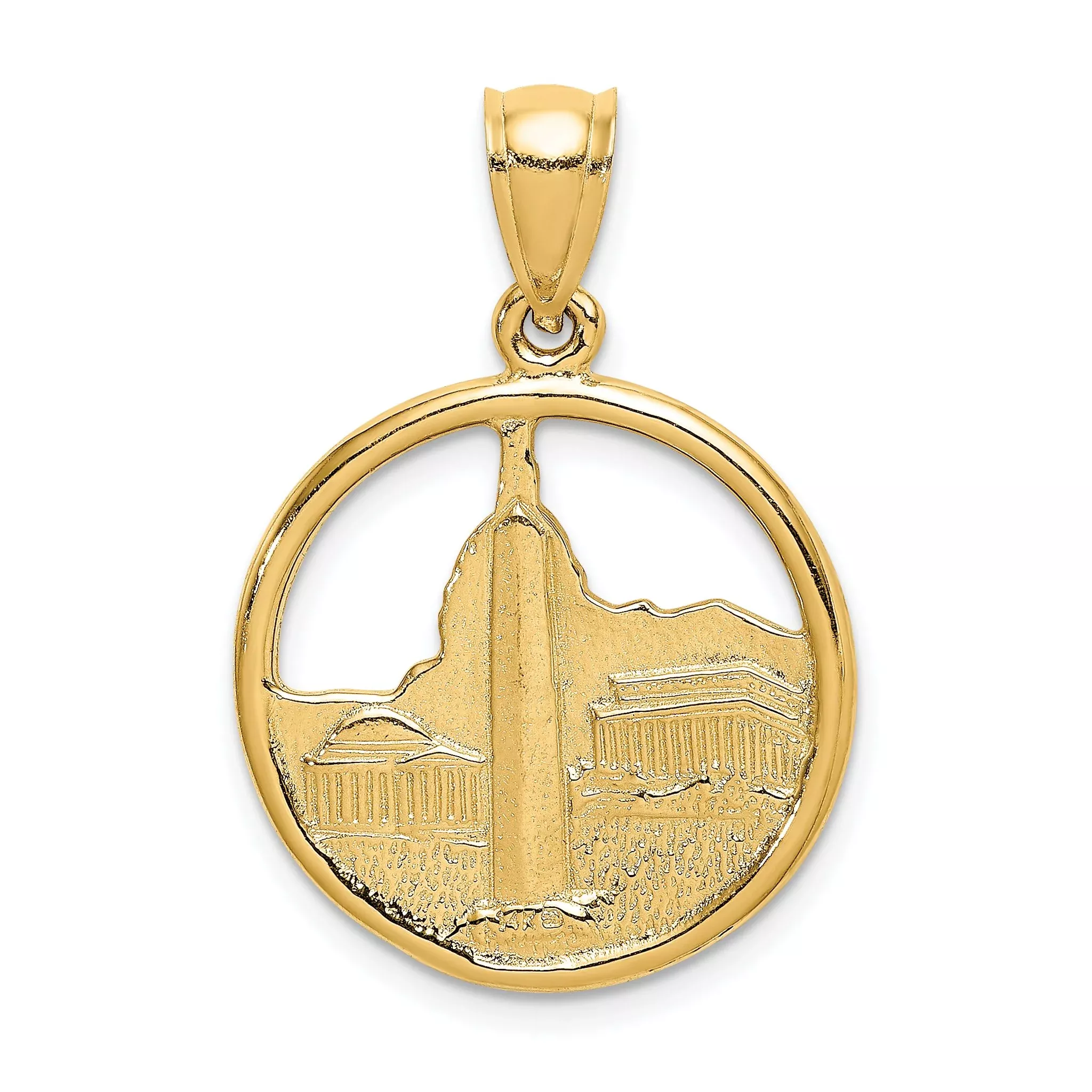 14K Washington D.C. Skyline Circle Charm