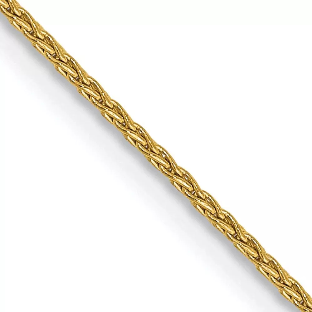 14K Yellow Gold 22" Parisian Wheat Chain with Lobster Clasp - 1mm Width by Oro Pregiato