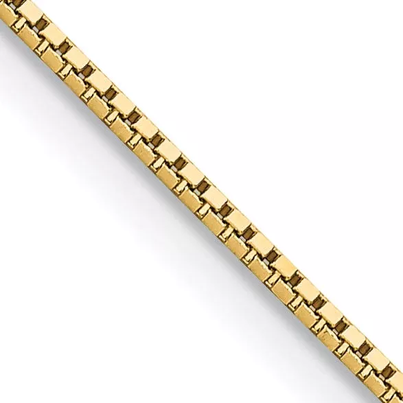 14K Yellow Gold 30 Inch .95mm Box With Lobster Clasp Chain Necklace