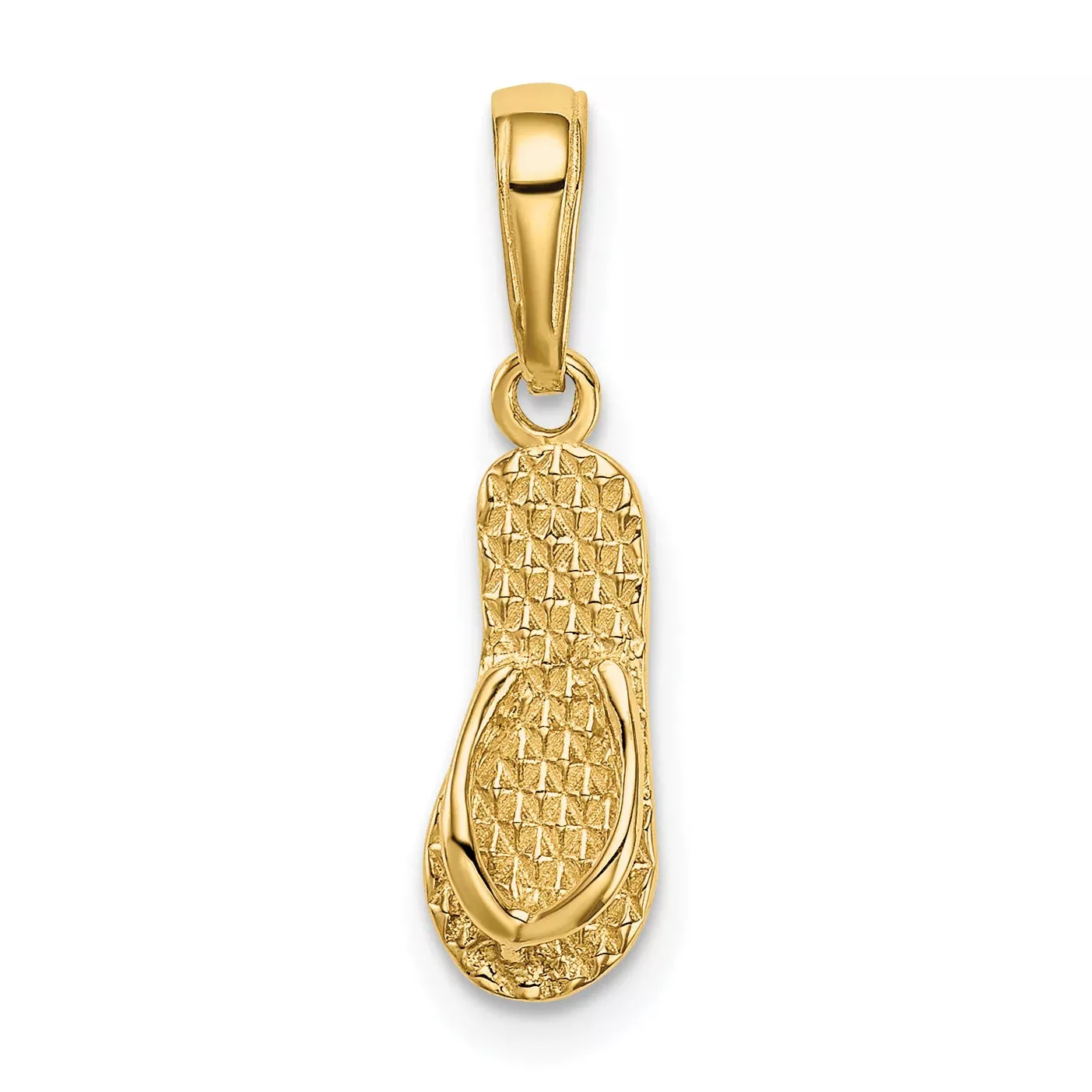 14K Yellow Gold 3D Hawaii Flip-Flop Pendant