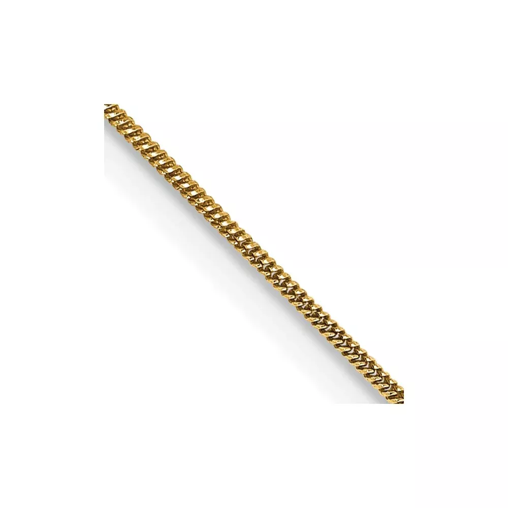 14K Yellow Gold .65mm Round Snake With Lobster Clasp Chain Necklace