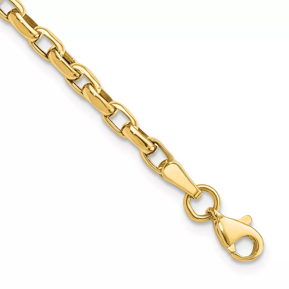 14K Yellow Gold Fancy Link Chain Bracelet