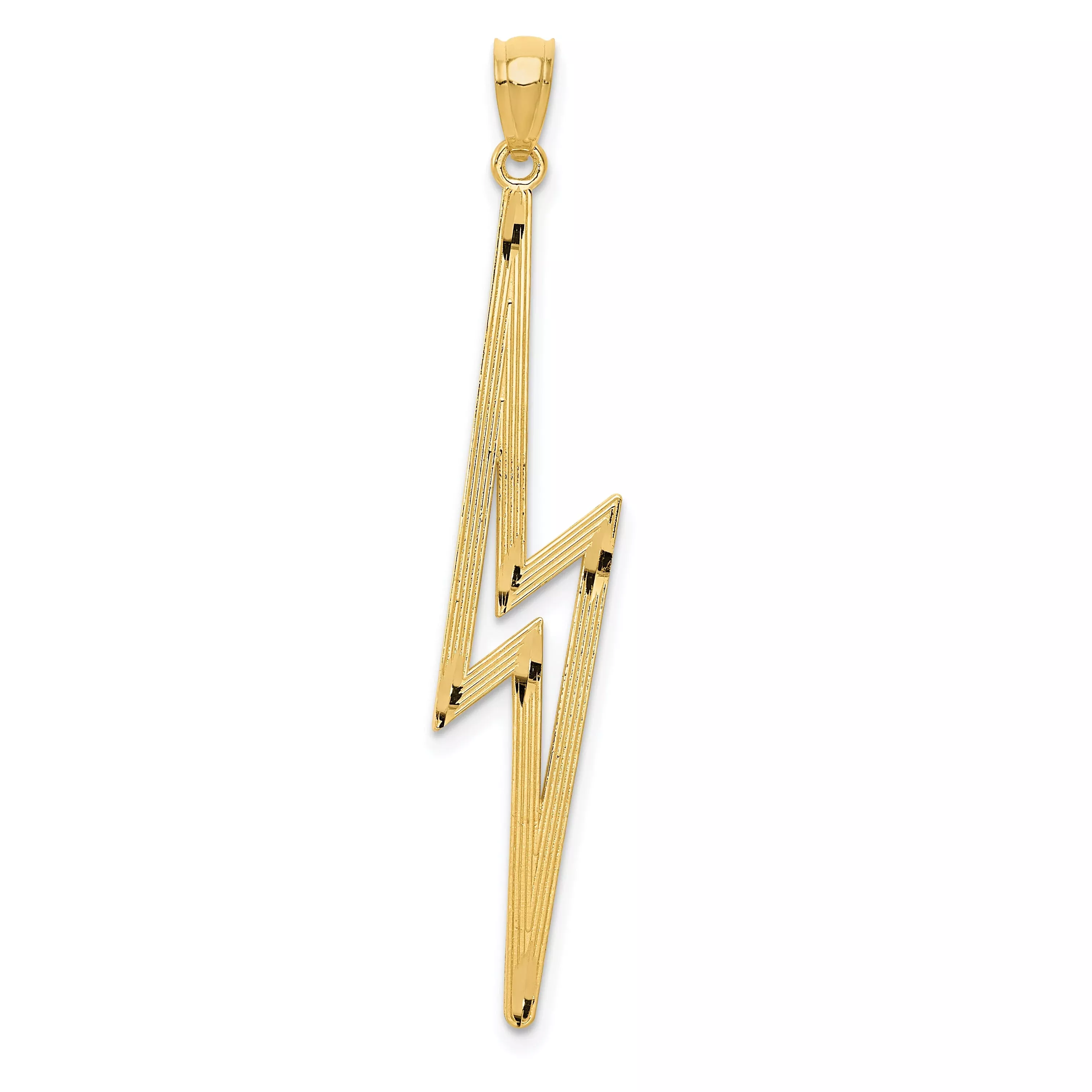 14K Yellow Gold Polished D /C Lightning Bolt Pendant