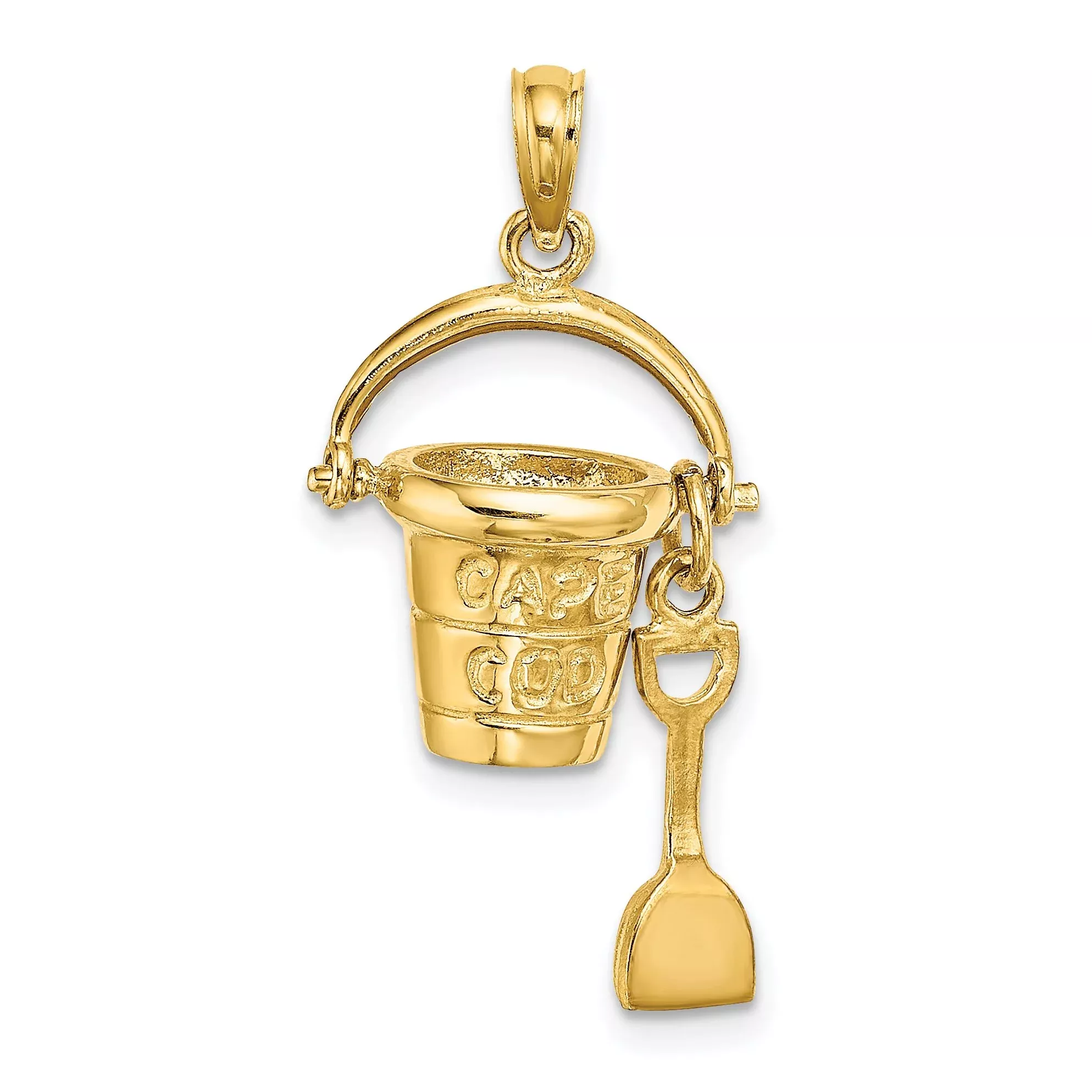 14K3D CAPE COD Bucket w/ Shovel Charm