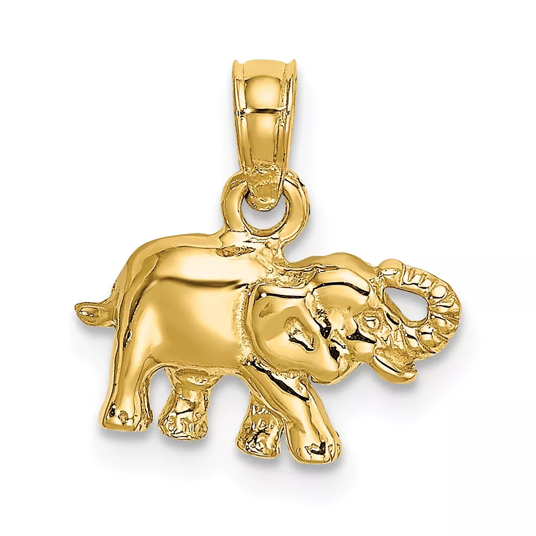 14KPolished Small Elephant Charm