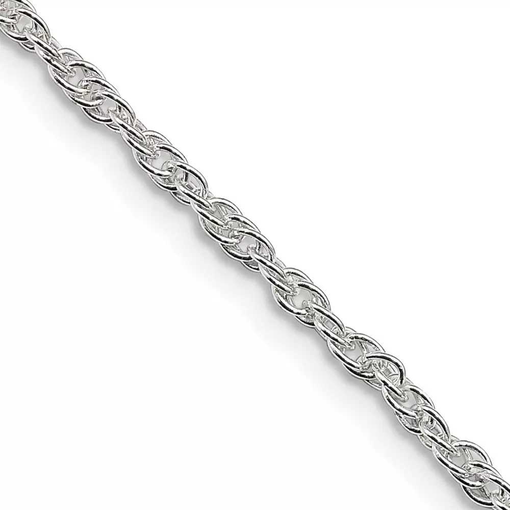 20 Inch Sterling Silver 2mm Loose Rope Chain Necklace