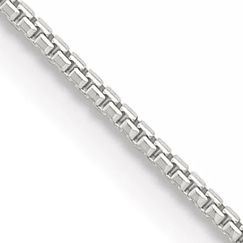 22 Inch Sterling Silver 1mm 8 Sided Diamond-Cut Box Chain Necklace