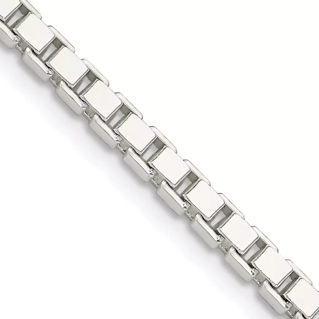 24 Inch Sterling Silver 3mm Box Chain Necklace