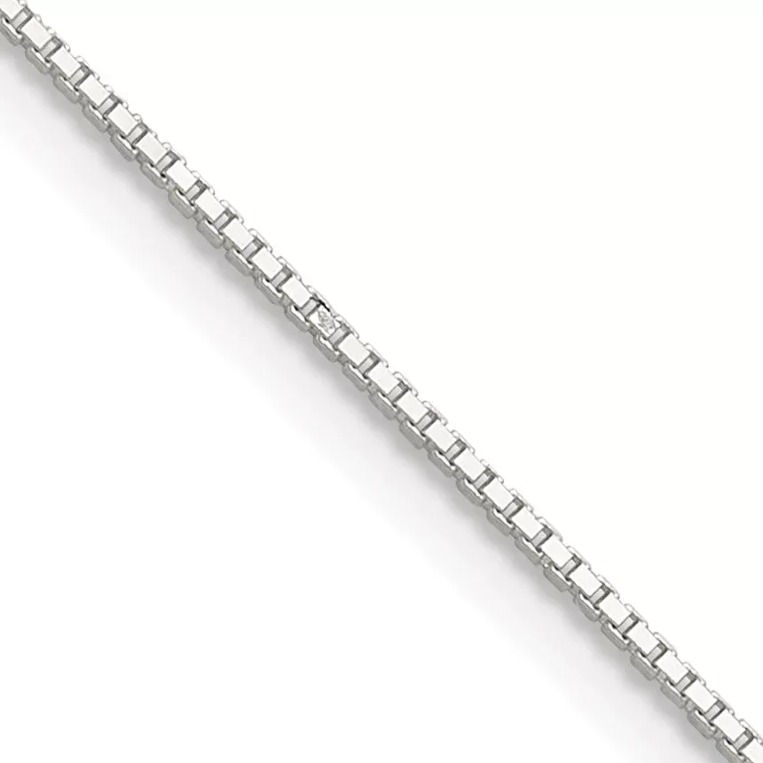24 Inch Sterling Silver .8mm 8 Sided Diamond-Cut Box Chain Necklace