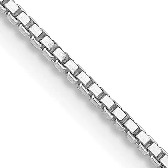 28 Inch Sterling Silver Rhodium-Plated 1.1mm Box Chain Necklace
