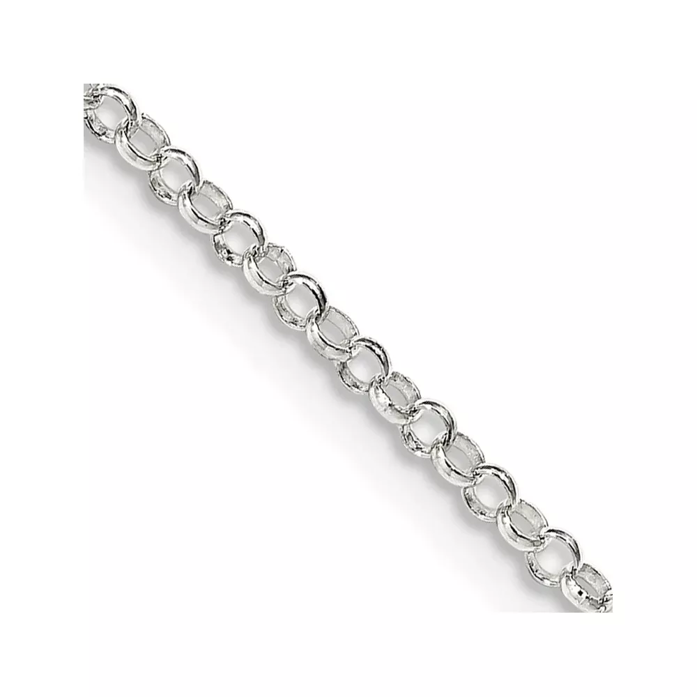30 Inch Sterling Silver 2mm Rolo Chain Necklace
