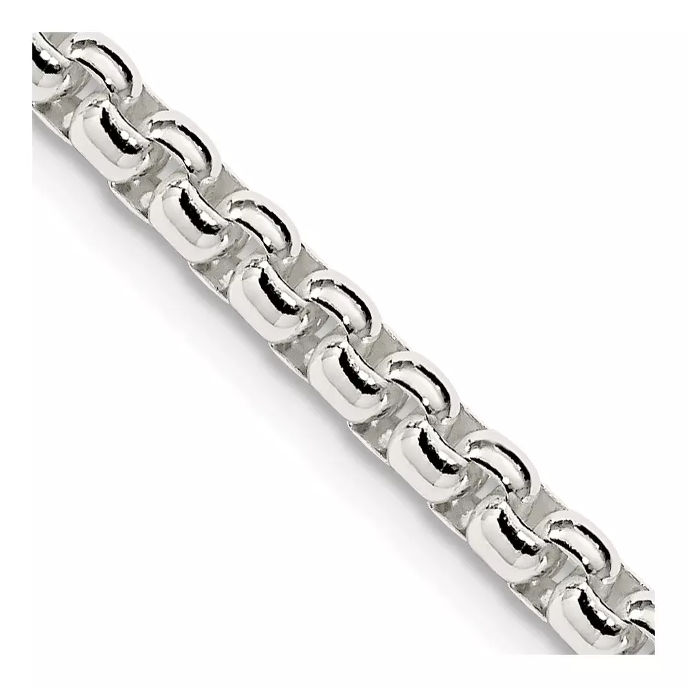 30 Inch Sterling Silver 3.6mm Round Box Chain Necklace