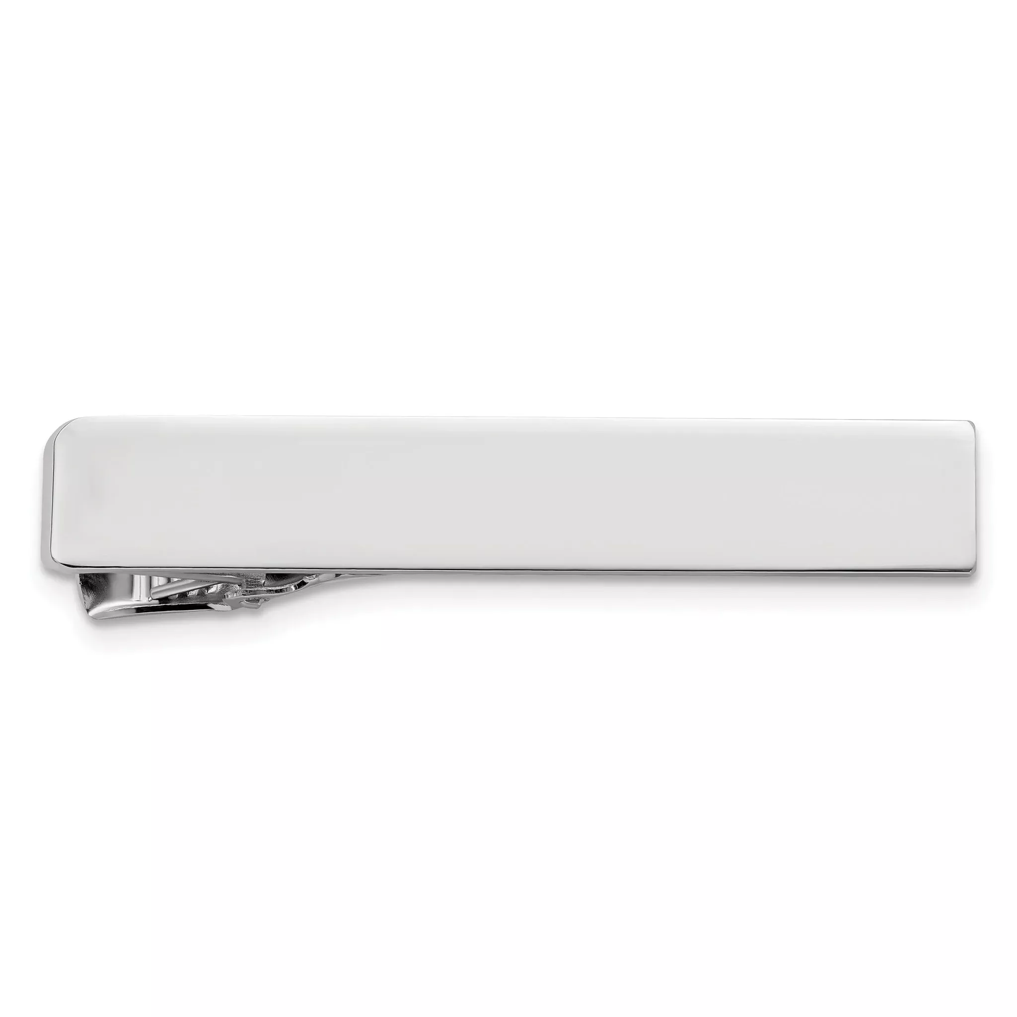 Kelly Waters Rhodium-plated Polished Engravable Tie Bar
