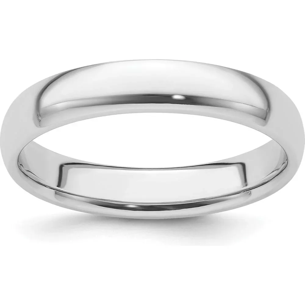 Platinum 4mm Lightweight Comfort-Fit Wedding Band - Size 6.5 by Luciano & Cie