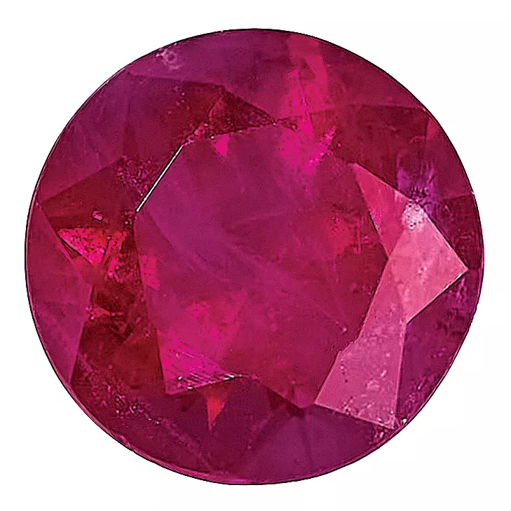 Ruby A Quality 1.25mm Round Diamond-Cut