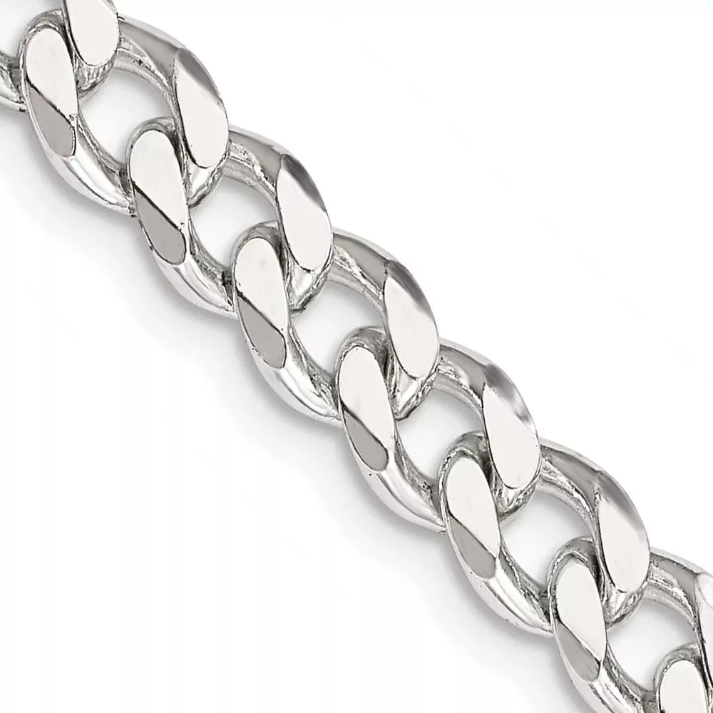 Sterling Silver 30" Polished Curb Chain with Lobster Clasp by Lumare Gioia