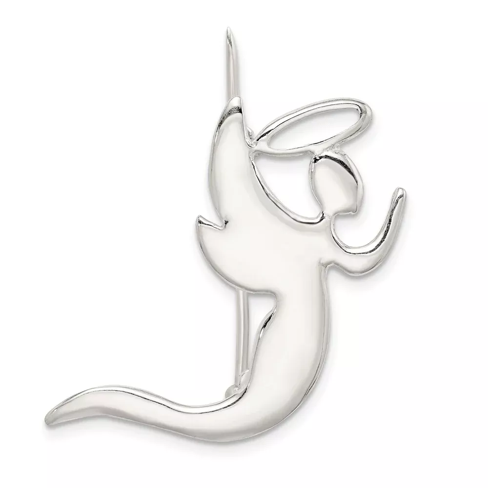 Sterling Silver Angel Kneeling In Prayer Pin