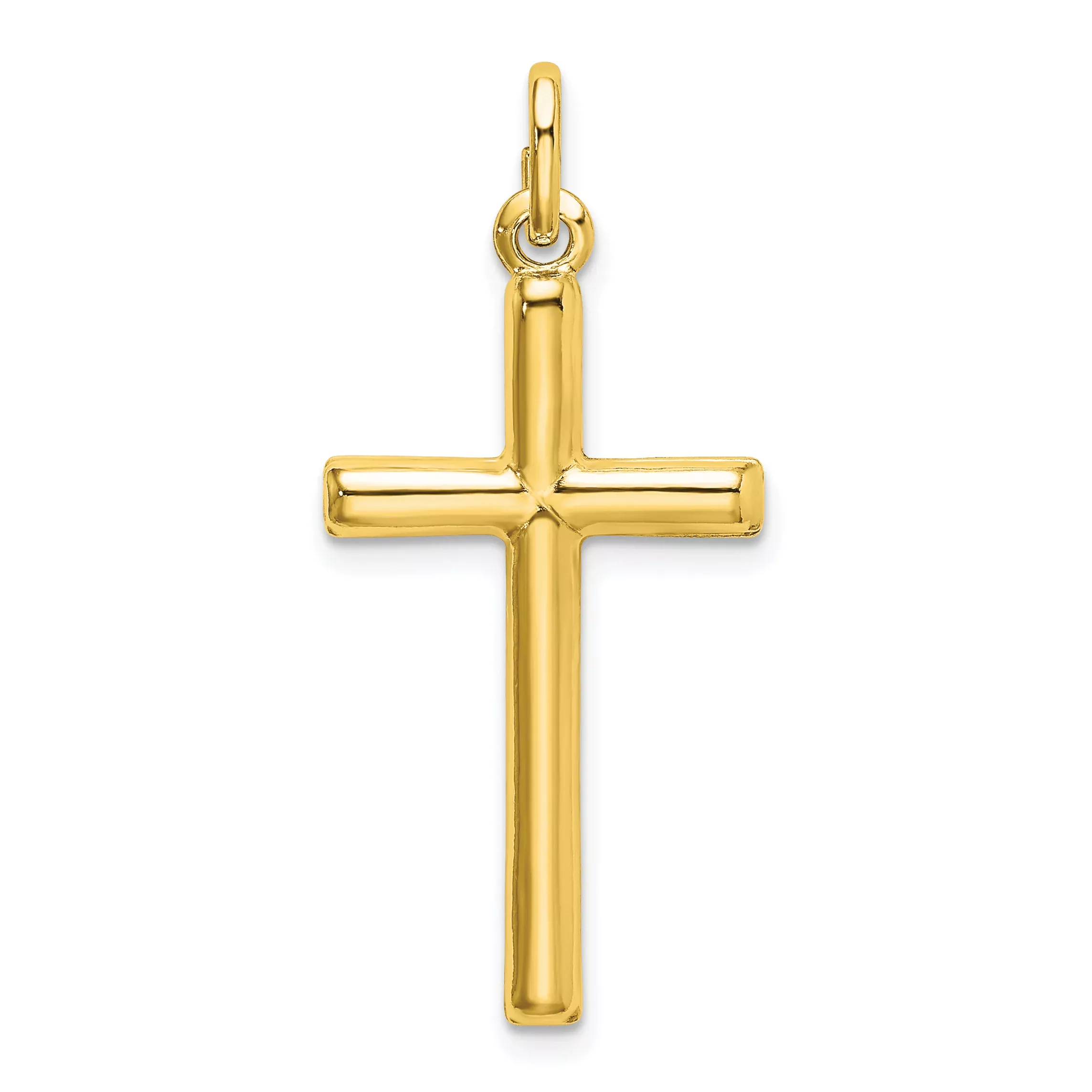 Sterling Silver Gold-tone Polished CroSterling Silver Charm