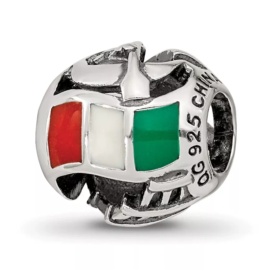 Sterling Silver Reflections Enameled Italy Theme Bead