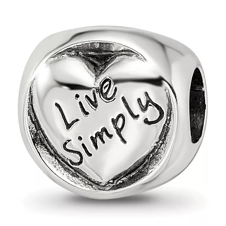 Sterling Silver Reflections Live Simply Trilogy Bead