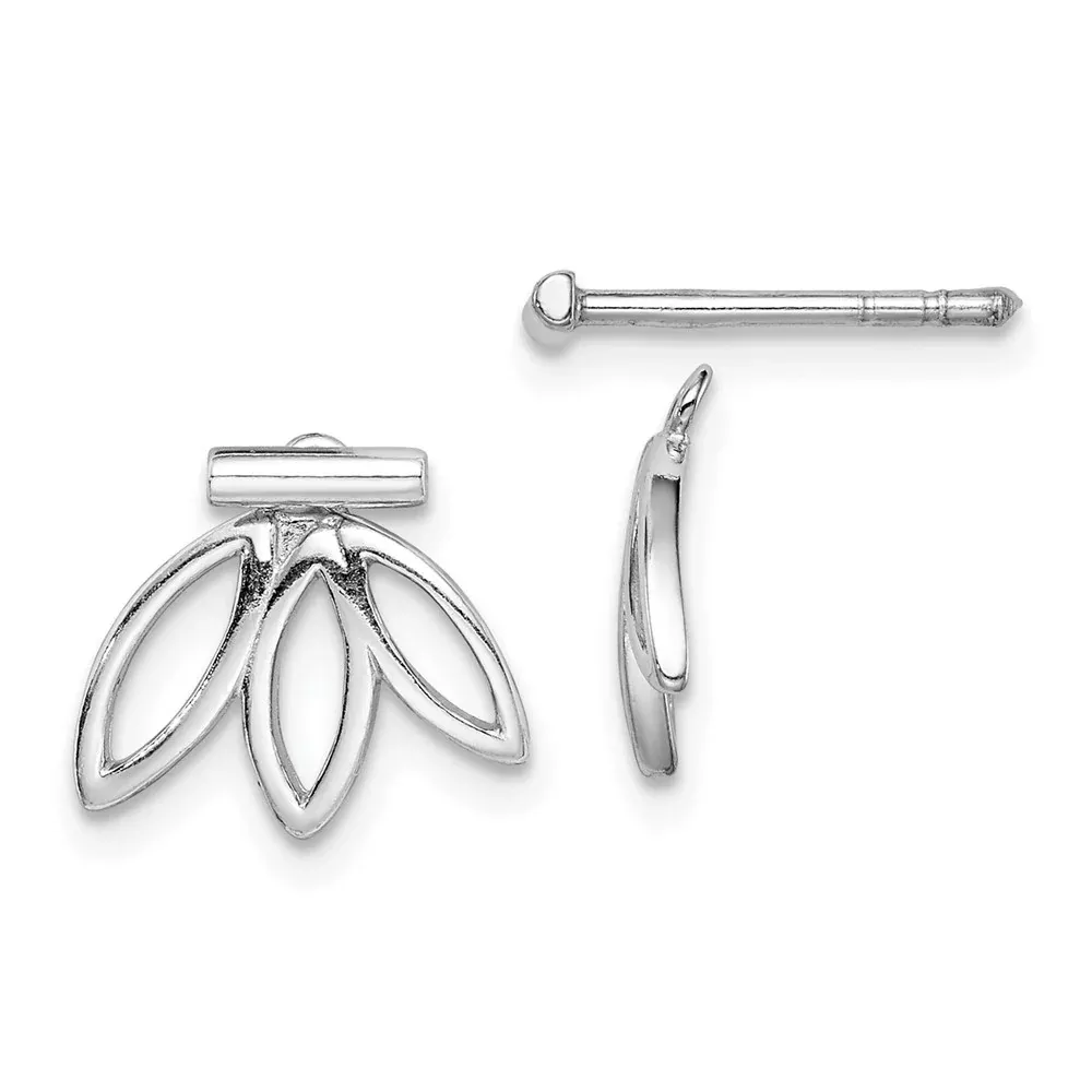 Sterling Silver Rhodium Plated Earrings