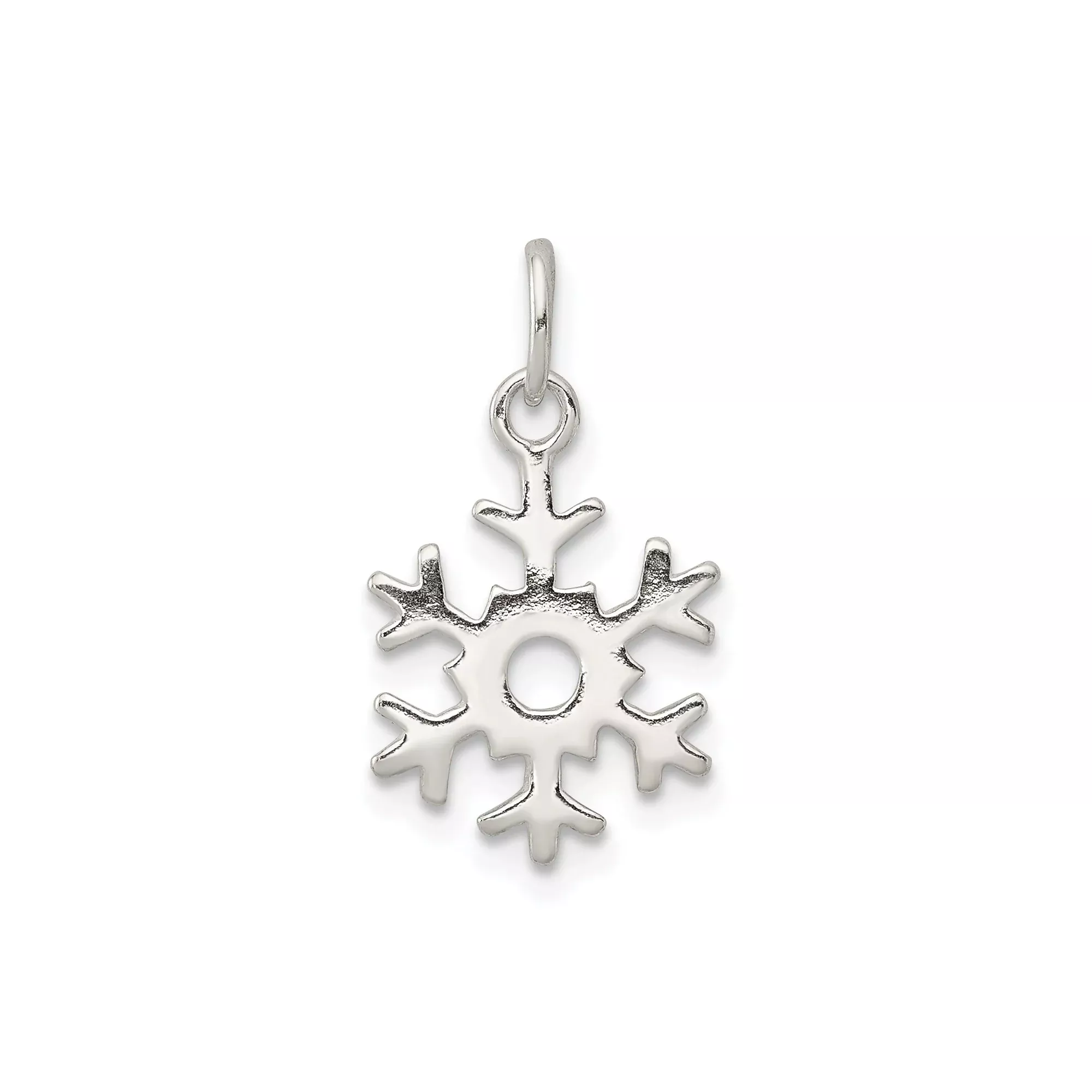 Sterling Silver Snowflake Pendant, Cutout Winter Design, Seasonal Nature-Inspired Jewelry