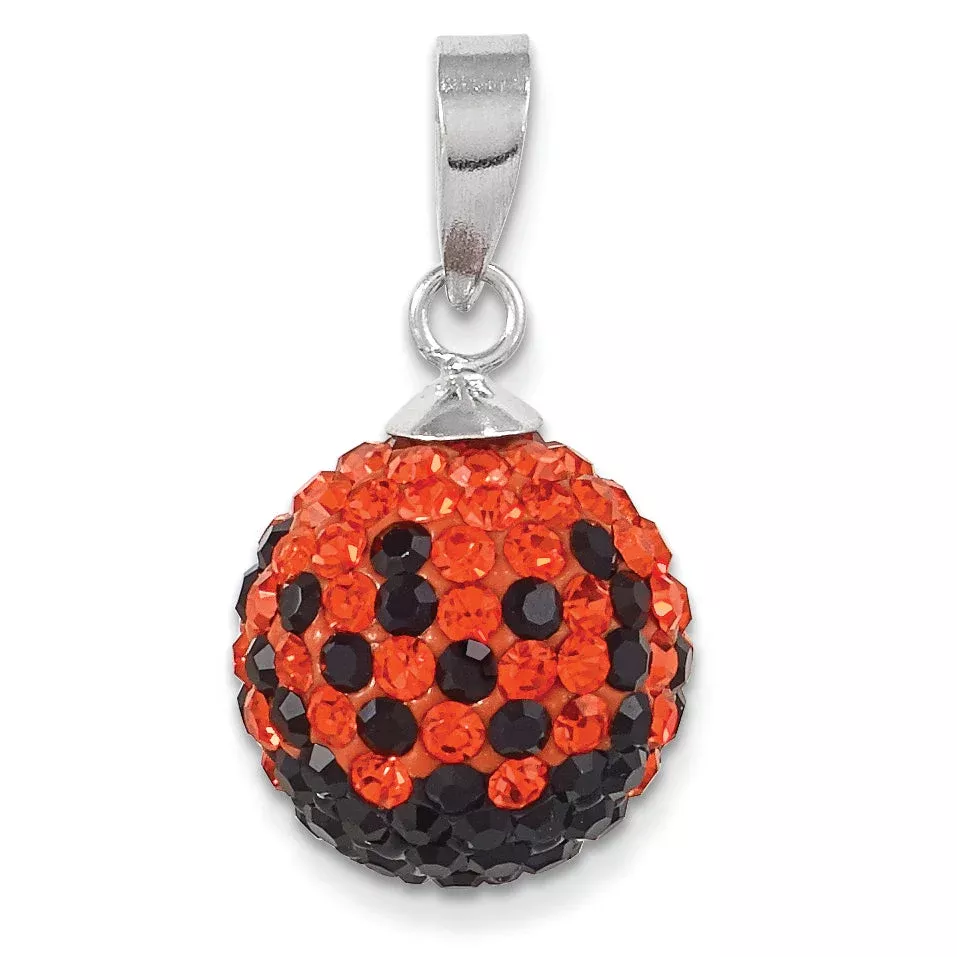 Sterling Silver Swarovski Crystal Ball Pendant