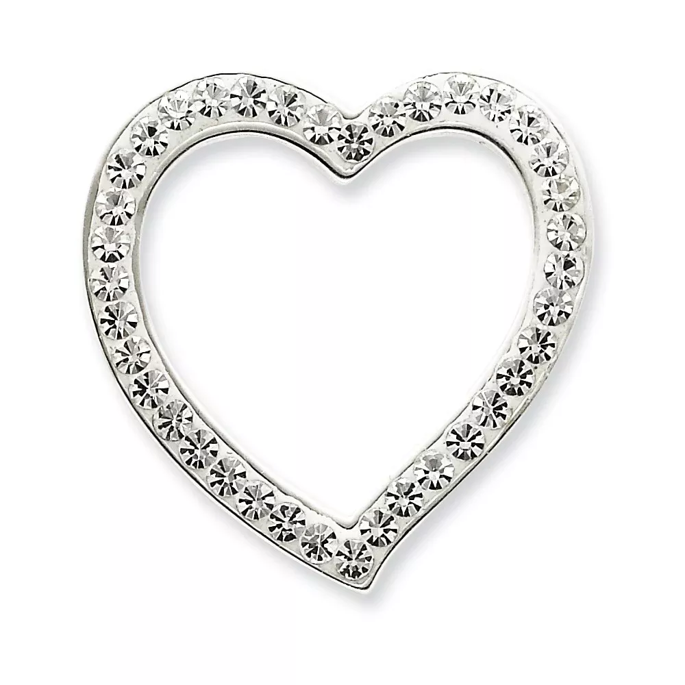 Sterling Silver Swarovski Crystal Heart Pendant
