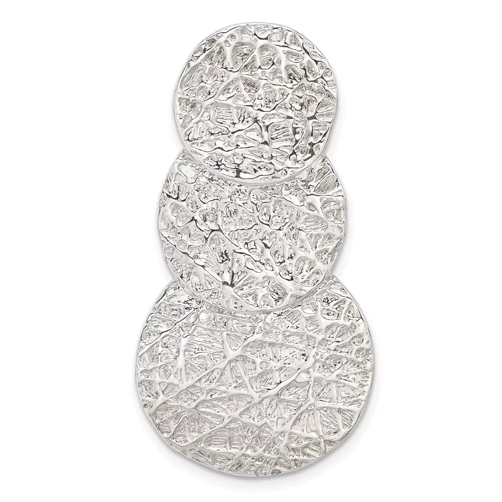 Sterling Silver Textured Circles Slide