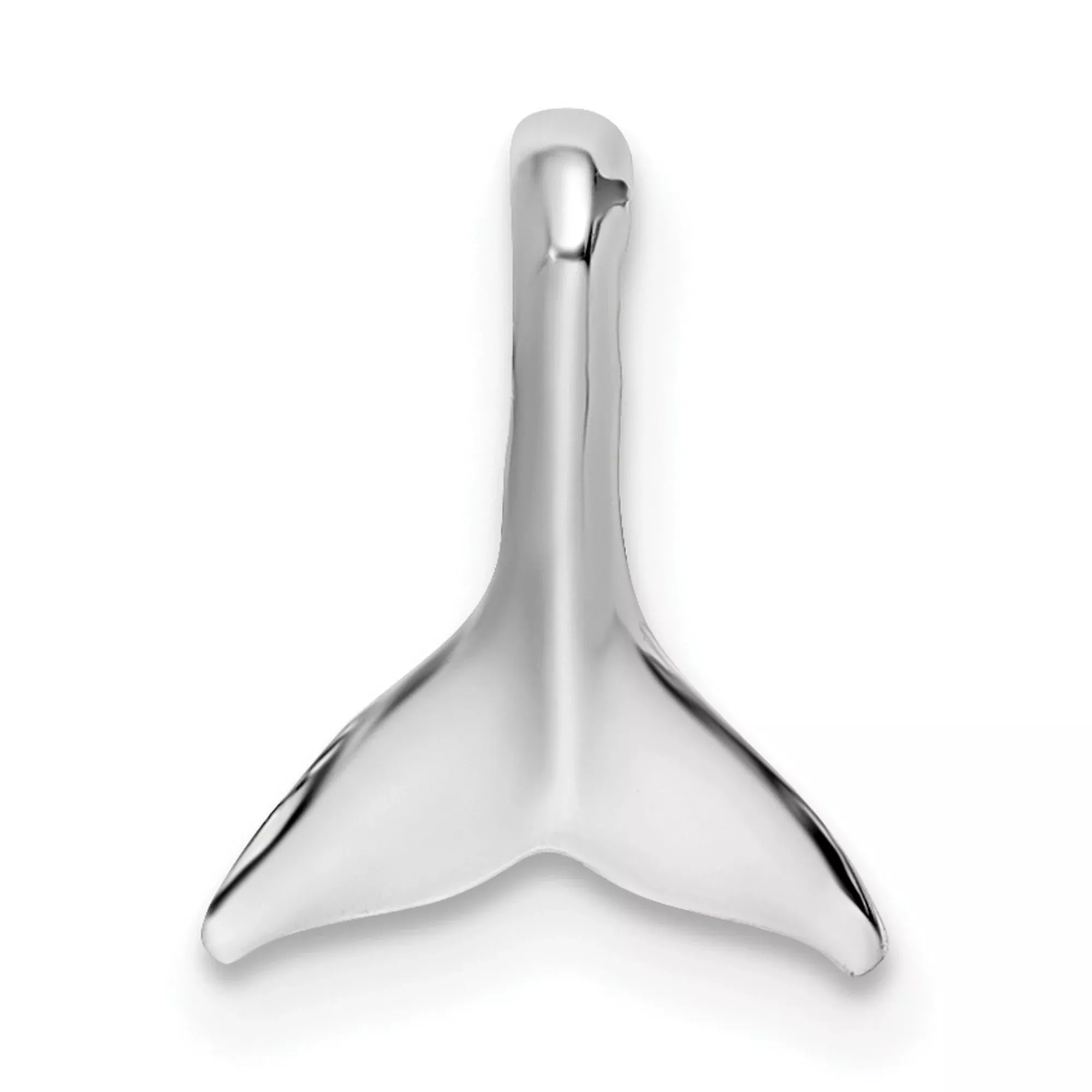 Sterling Silver Whale Tail Pendant, Nature Inspired Ocean Life Charm for Men and Women