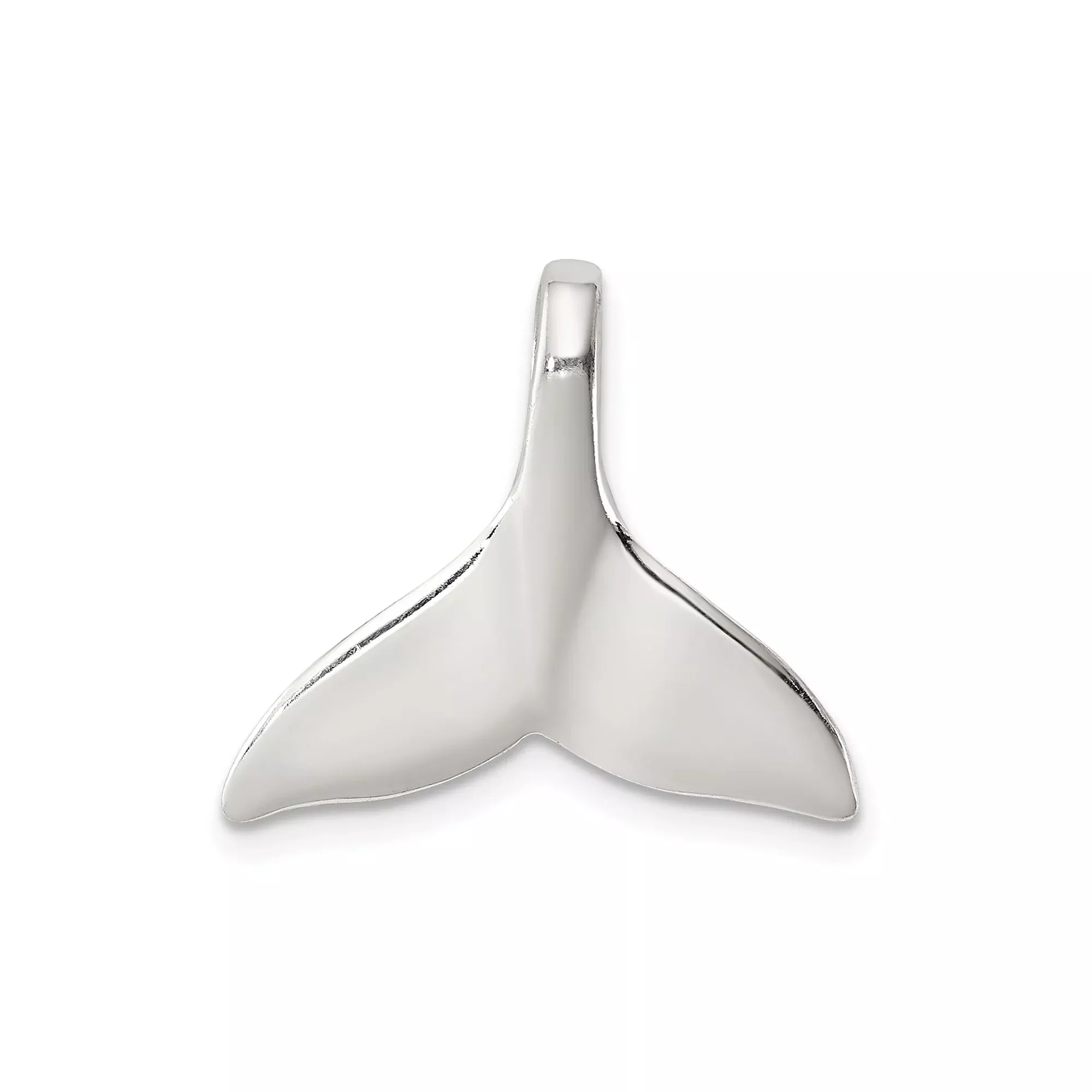 Sterling Silver Whale Tail Pendant, Nautical Sea Life Charm for Women or Unisex