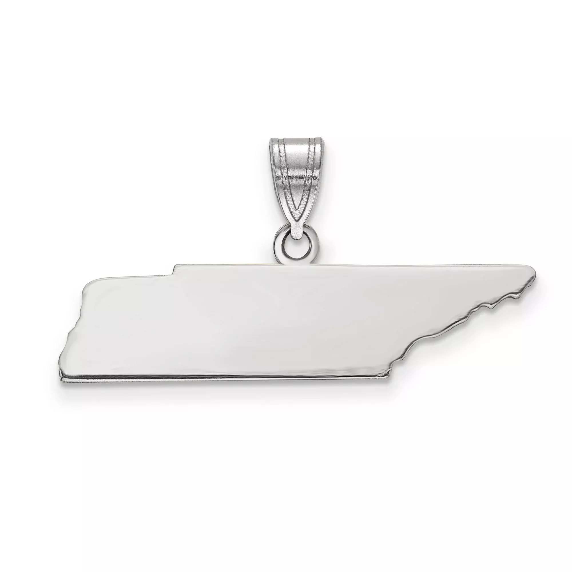 Tennessee State Charm Pendant in Real 14k White Gold