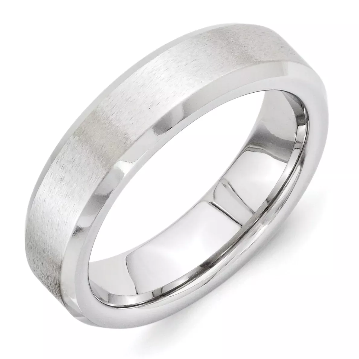 Vitalium Grain Center Finish 6mm Beveled Edge Band